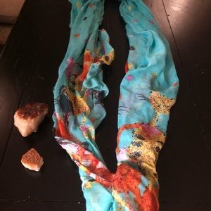 Woman’s Fashion Scarf with Cat Detail